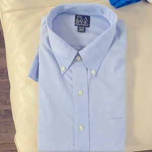 JoS. A. Bank executive long sleeve blue shirt BRAND NEW w tag$87.50Size17.5-34.